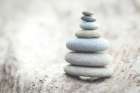 USA, Washington State, Olympic National Park. Stacked rocks on Rialto Beach. Coastal Print